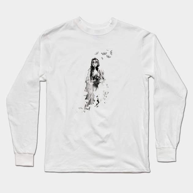 Corpse Bride Emily Butterflies Girl Long Sleeve T-Shirt by Leblancd Nashb